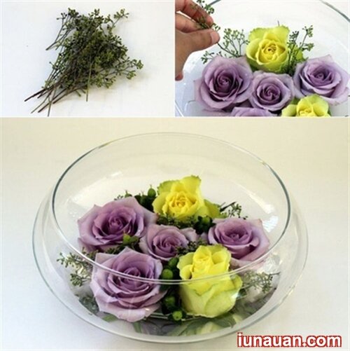 Ảnh minh họa 5 - Cách cắm hoa hồng bằng lọ và bằng bể cá vừa đơn giản vừa xinh !
