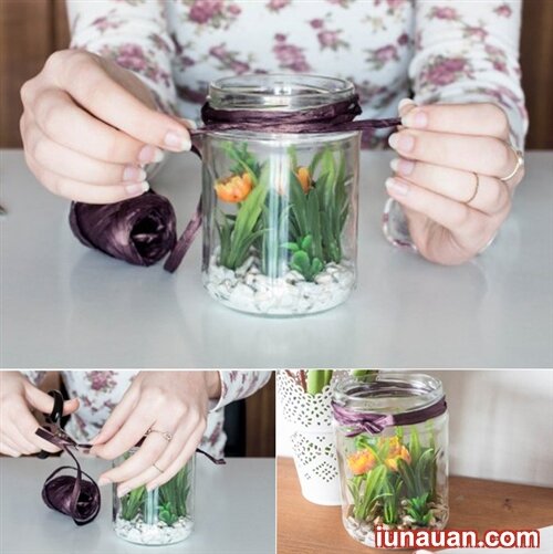 Ảnh minh họa 5 - Tái chế lọ thủy tinh thành lọ hoa độc và lạ !